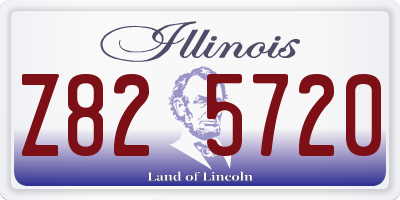 IL license plate Z825720