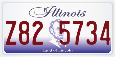 IL license plate Z825734