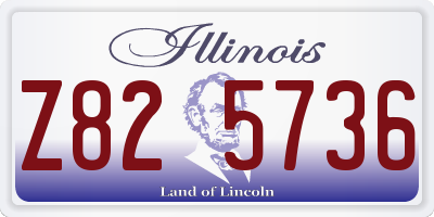 IL license plate Z825736
