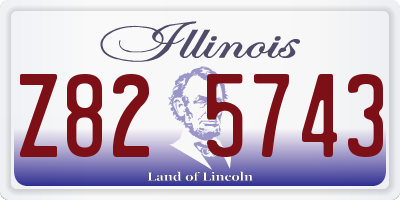 IL license plate Z825743