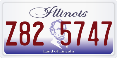 IL license plate Z825747
