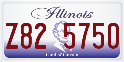 IL license plate Z825750