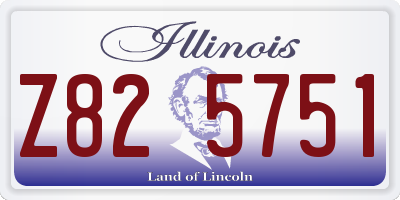 IL license plate Z825751