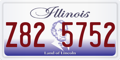 IL license plate Z825752