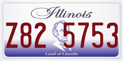 IL license plate Z825753