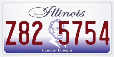 IL license plate Z825754