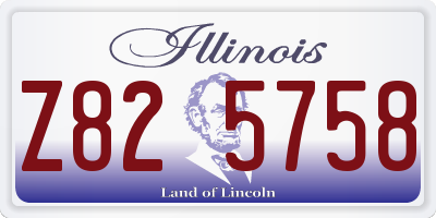IL license plate Z825758