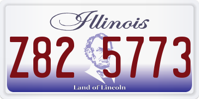 IL license plate Z825773