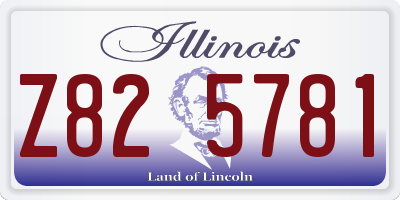 IL license plate Z825781