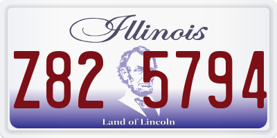 IL license plate Z825794