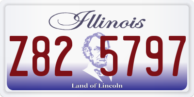 IL license plate Z825797