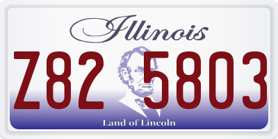 IL license plate Z825803