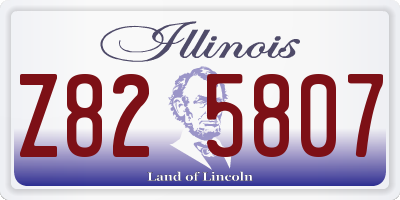 IL license plate Z825807