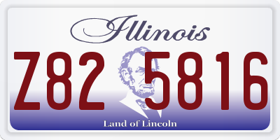 IL license plate Z825816