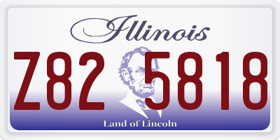 IL license plate Z825818