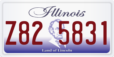 IL license plate Z825831