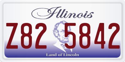 IL license plate Z825842