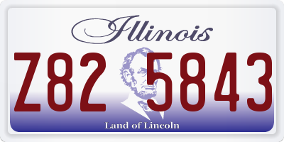 IL license plate Z825843