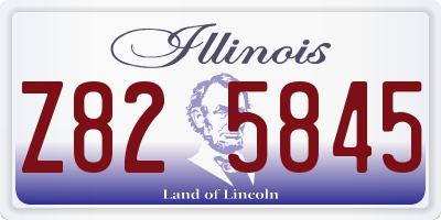 IL license plate Z825845