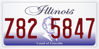 IL license plate Z825847