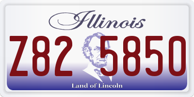 IL license plate Z825850