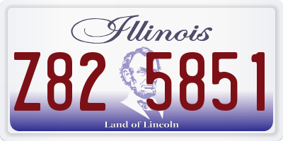IL license plate Z825851