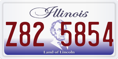 IL license plate Z825854