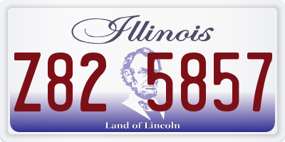 IL license plate Z825857