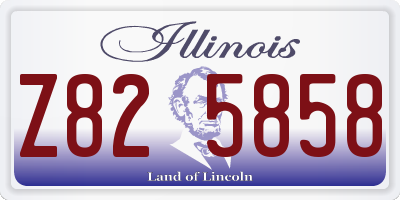 IL license plate Z825858
