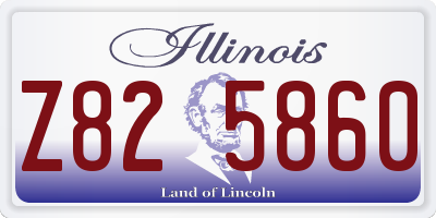 IL license plate Z825860