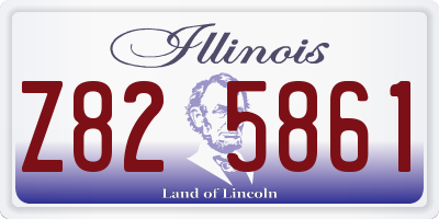 IL license plate Z825861