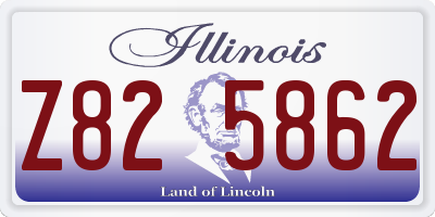 IL license plate Z825862