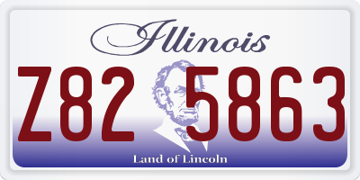 IL license plate Z825863