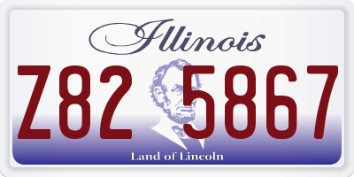 IL license plate Z825867