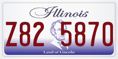IL license plate Z825870
