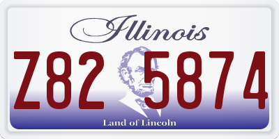IL license plate Z825874