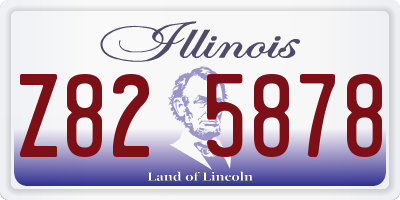 IL license plate Z825878