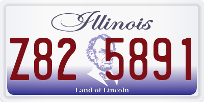 IL license plate Z825891