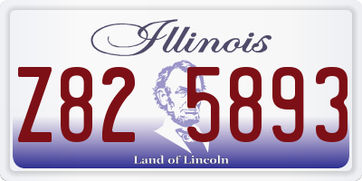 IL license plate Z825893