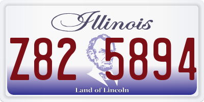 IL license plate Z825894