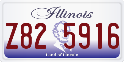 IL license plate Z825916
