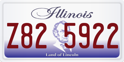IL license plate Z825922