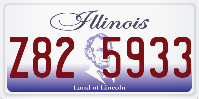 IL license plate Z825933
