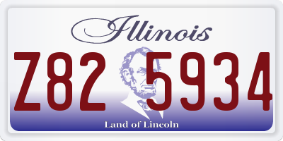 IL license plate Z825934