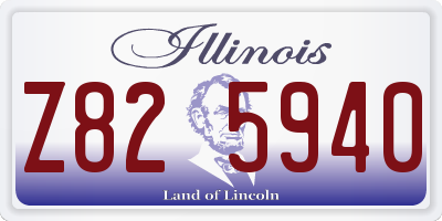 IL license plate Z825940