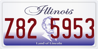 IL license plate Z825953