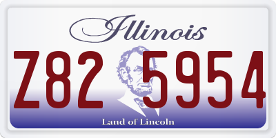 IL license plate Z825954