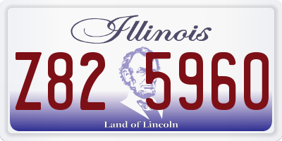 IL license plate Z825960