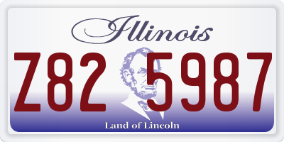 IL license plate Z825987