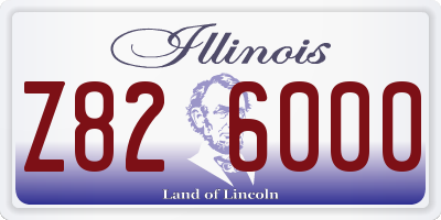 IL license plate Z826000